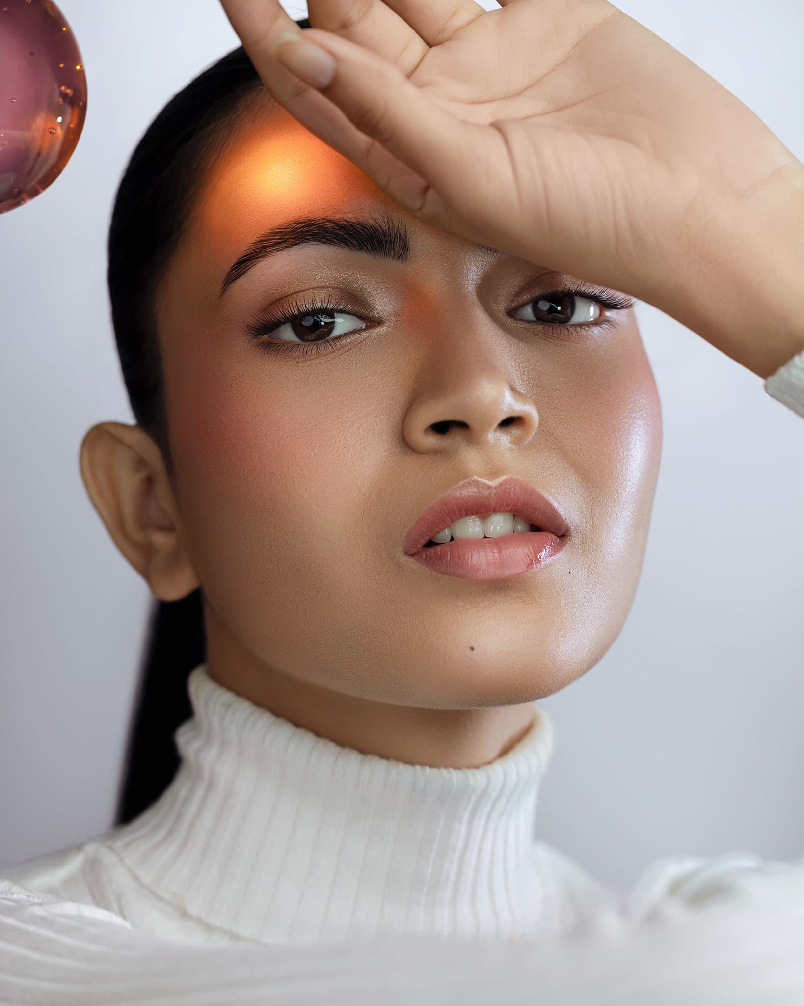 AI-powered portrait retouching workflow example